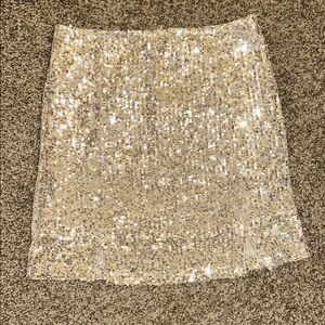 Love on a Hanger Glittering Gold Mini Skirt